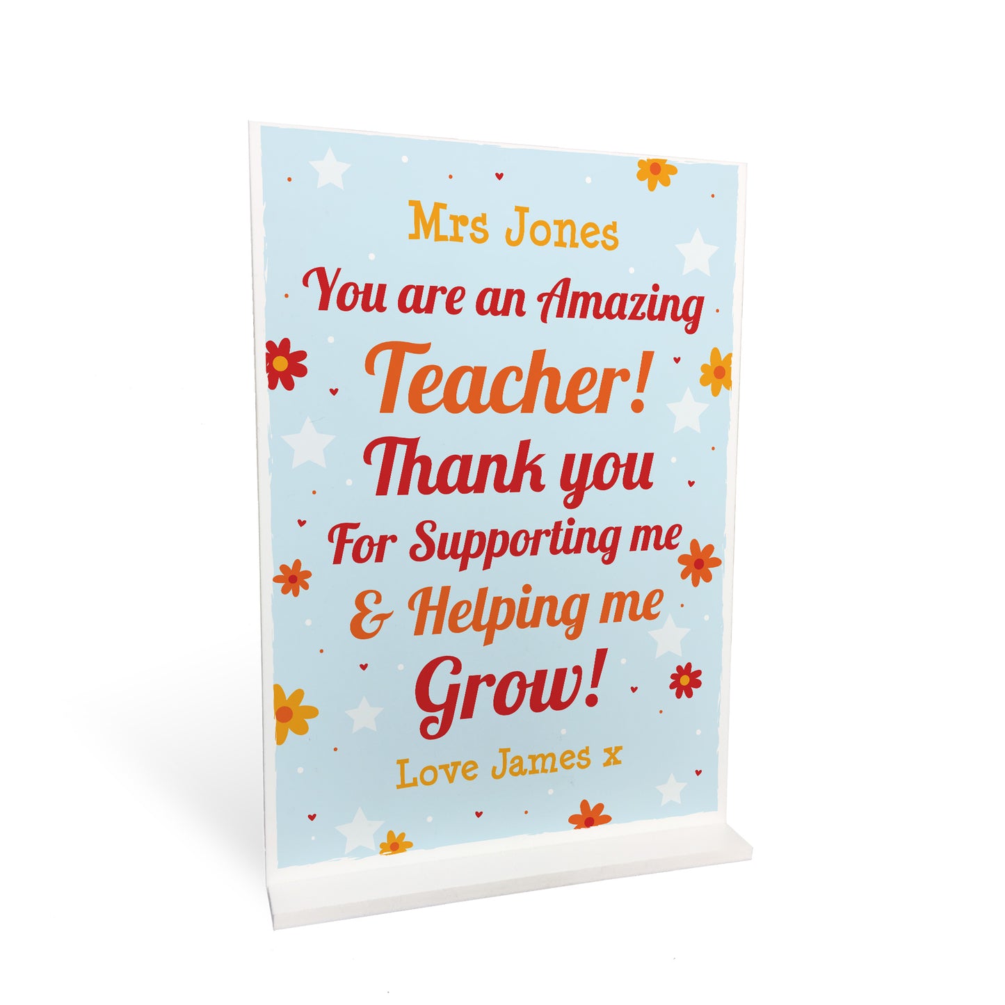 Teacher Thank You Personalised Gifts From Students Nursery