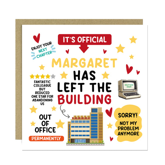 Funny New Job Card For Colleague Co Worker Personalised Card
