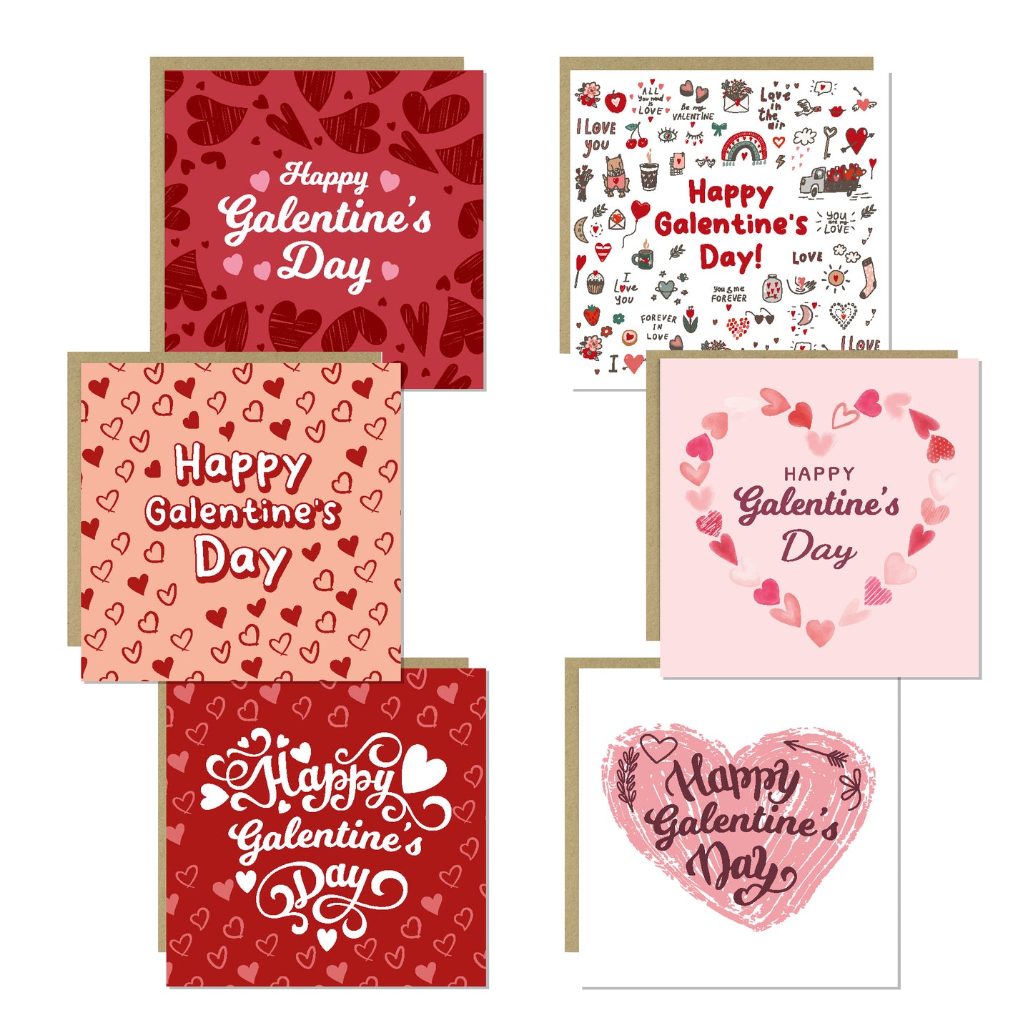 Happy Galentines Day Card Set of 6 Galentines Cards For Friends