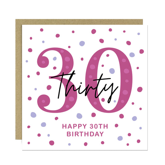 30th Birthday Card Her Friend Thirtieth Birthday Card Daughter