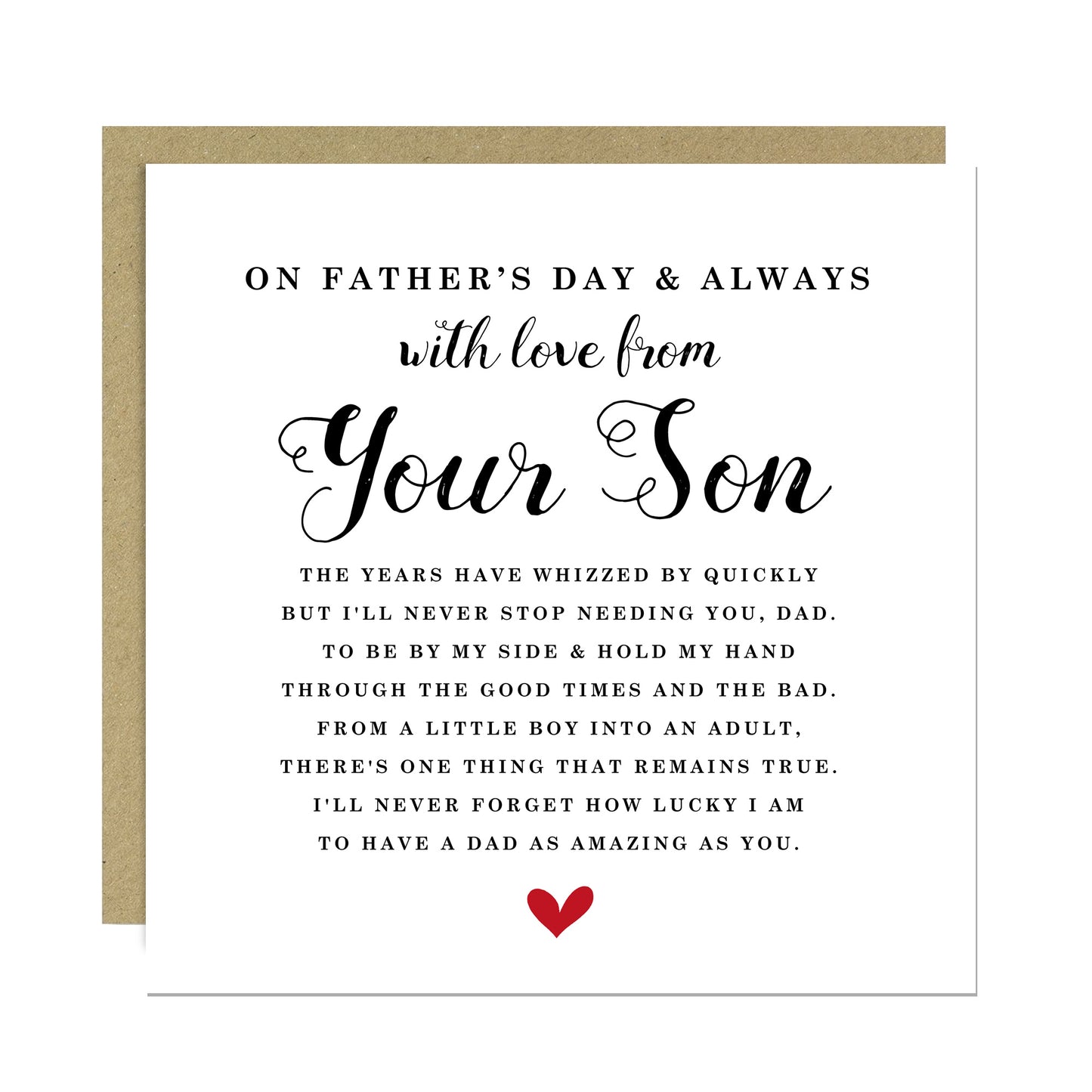 Fathers Day Card From Son Happy Father's Day Card For Dad