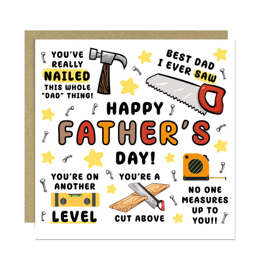 Fathers Day Card Novelty Tools Funny Cards For Dad Happy Fathers