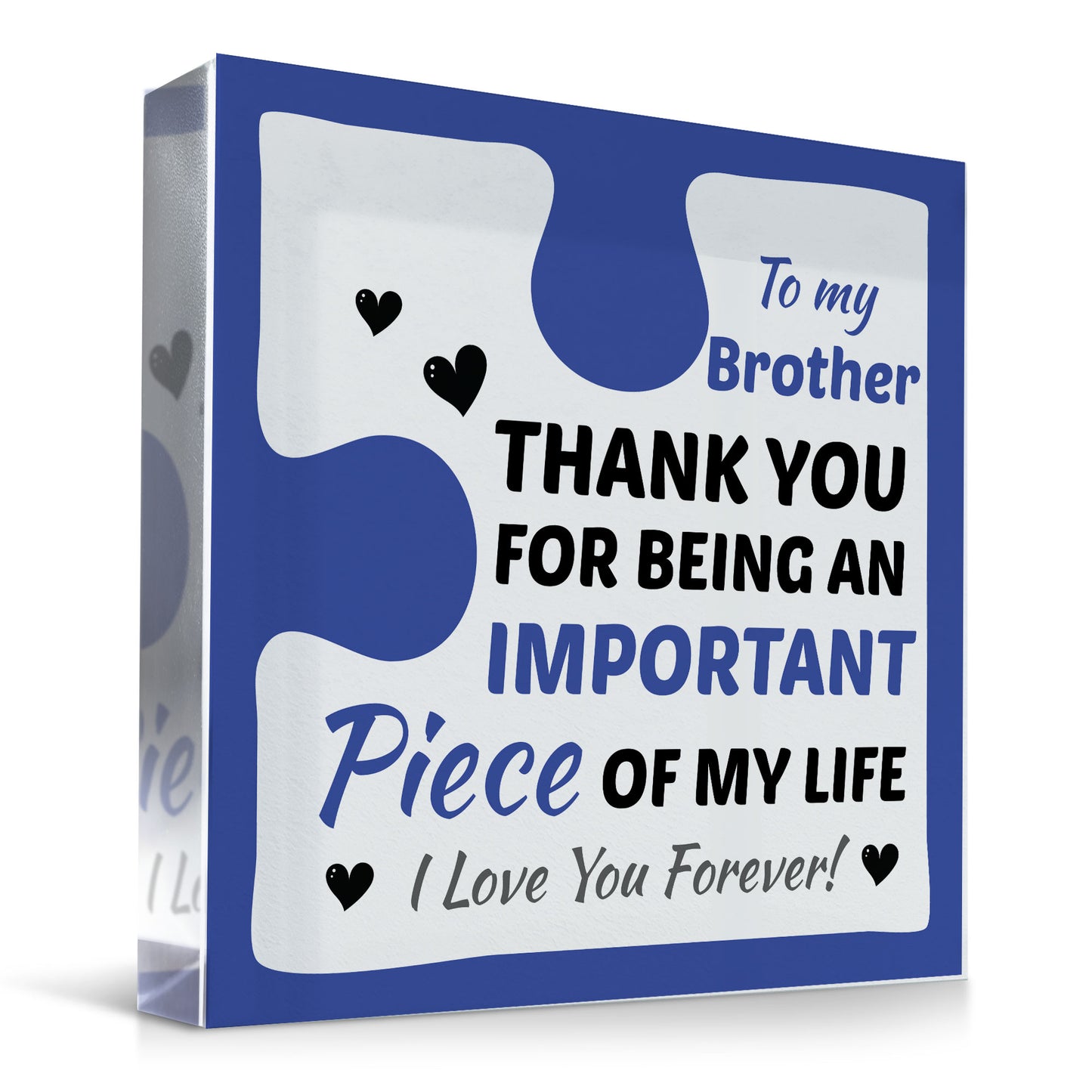 Birthday Gifts for Brother Acrylic Block Puzzle Brother Birthday