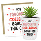 Gift For Colleague Funny Plant Pot And Card Gift For Him Her