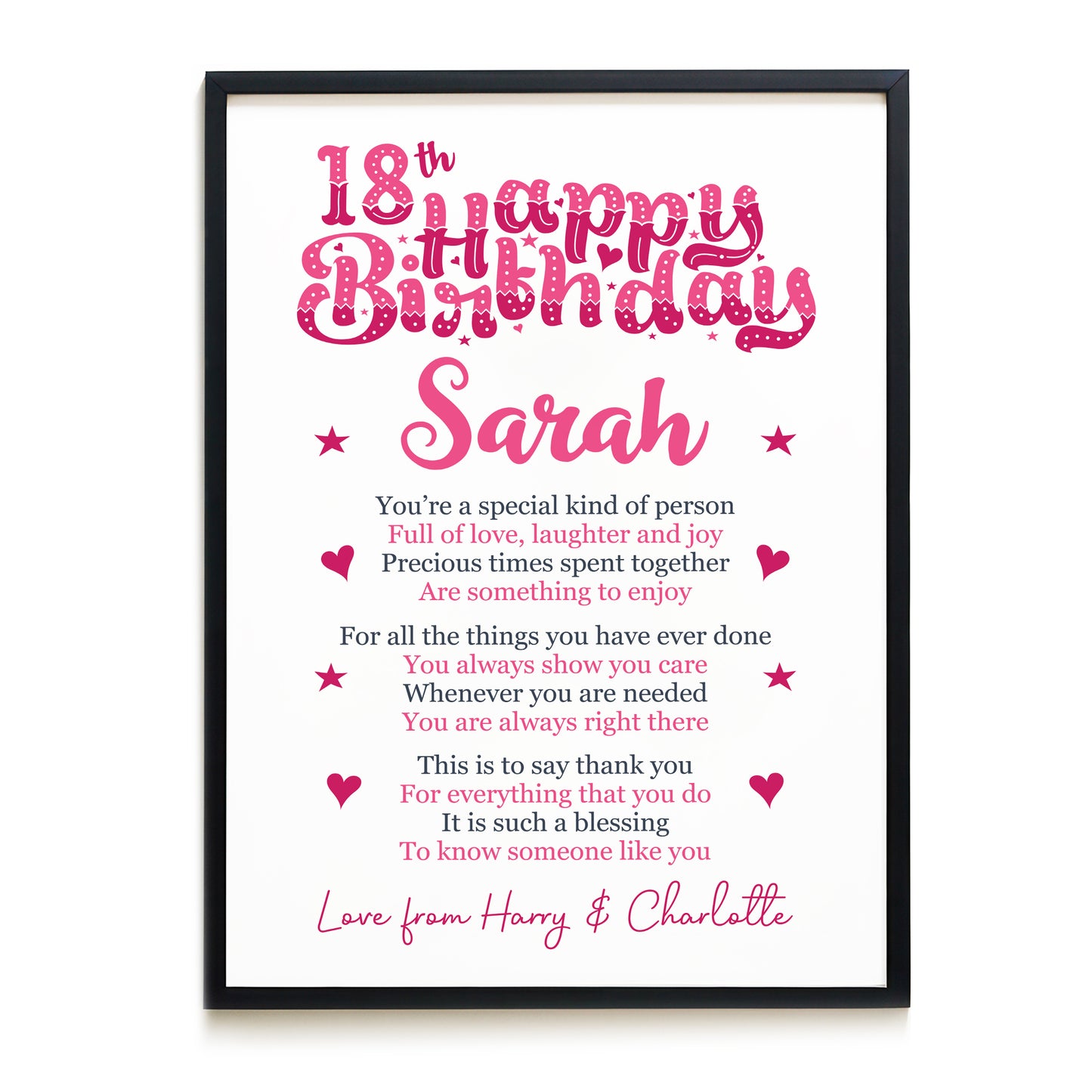 PERSONALISED 18th Birthday Gifts For Her Gift For Daughter