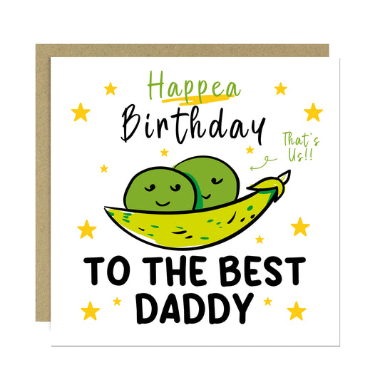 Happy Birthday To The Best Daddy Card With Kraft Envelope
