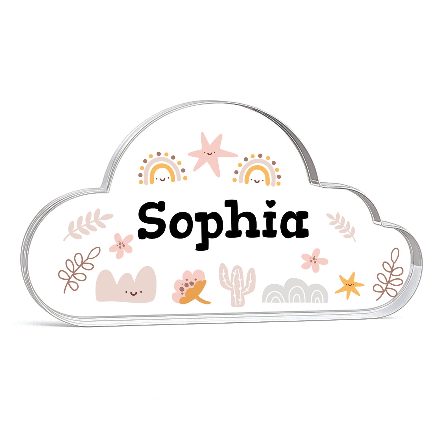 Personalised Nursery Decor Acrylic Cloud Plaque For Daughter