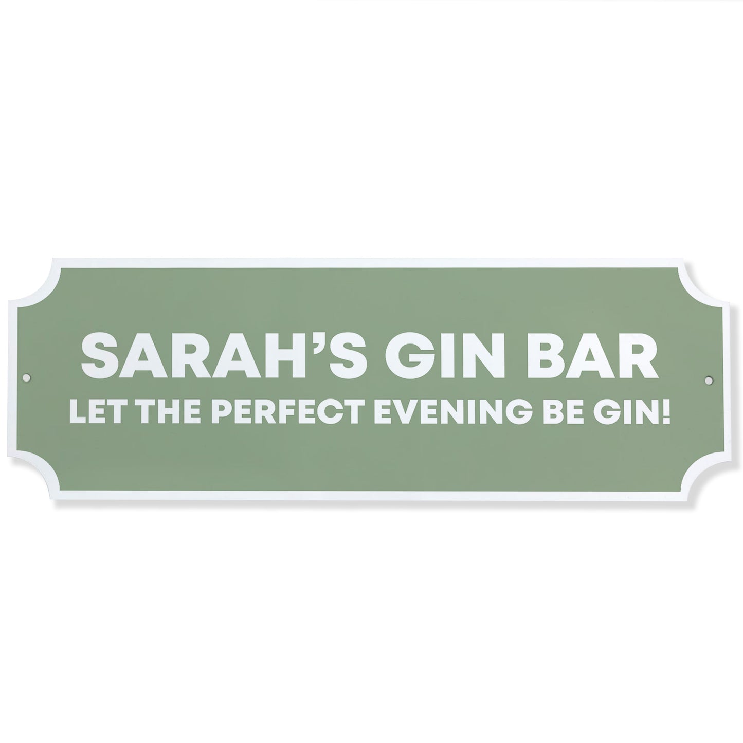 Personalised Gin Bar Sign For Home Bar Funny The Evening Be Gin