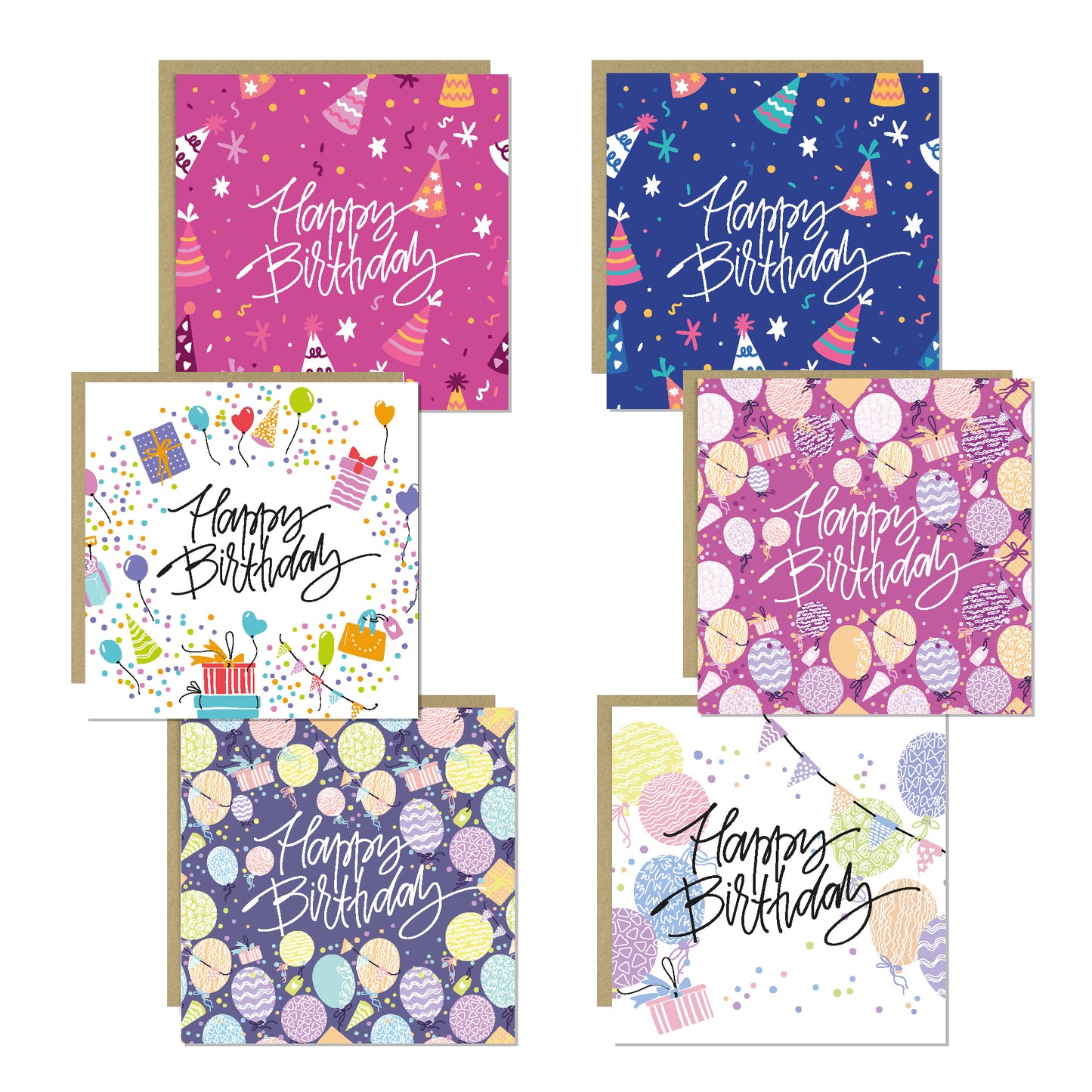Birthday Cards for Women Best Friends Multipack of 6 Cards