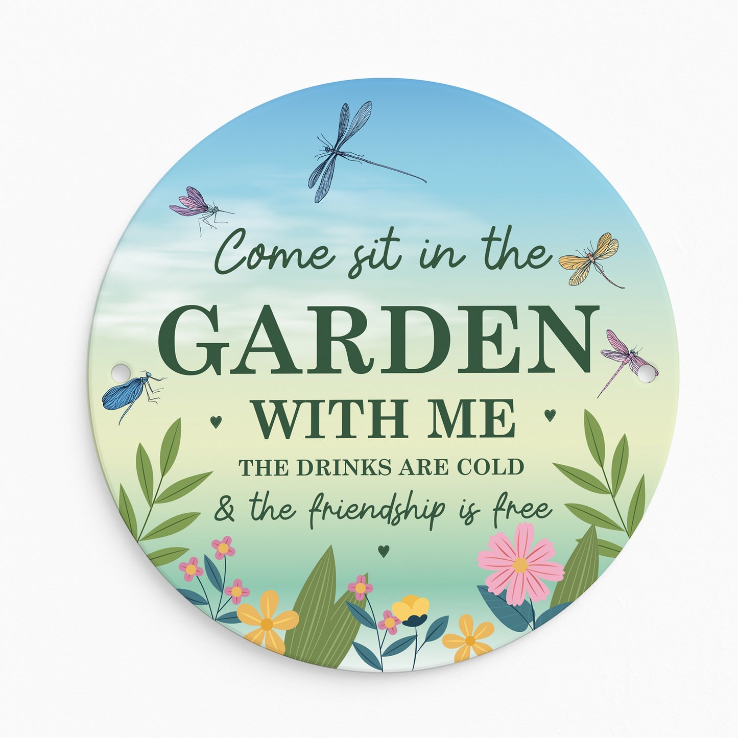 Garden Sign For Outside Acrylic Come Sit In The Garden Plaque
