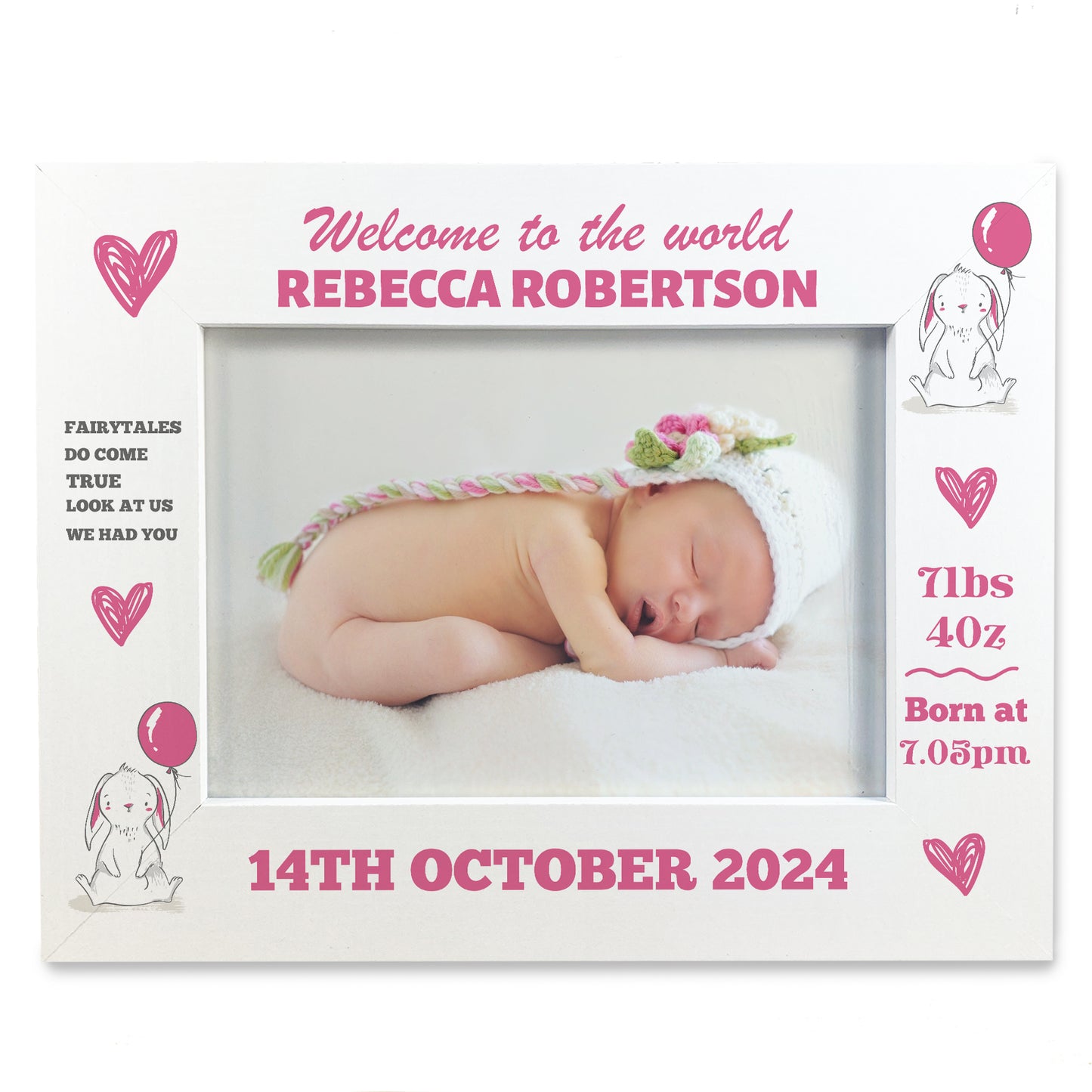 Baby Gift Photo Frame Personalised Gift For Baby Girl New Baby