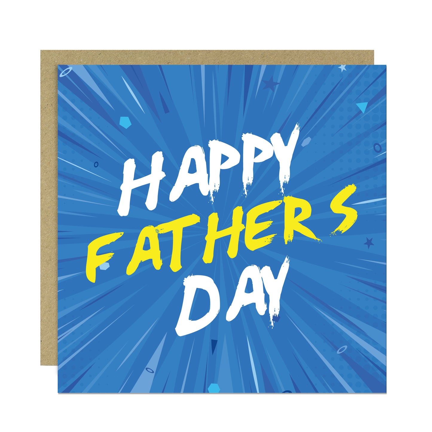 Happy Fathers Day Card For Dad 145 x 145mm With Kraft Envelope