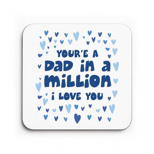 Dad In A Million Novelty Coaster Gift For Fathers Day Birthday