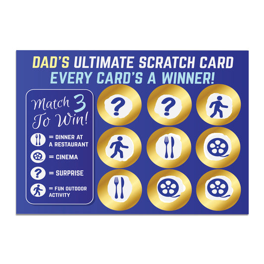 Dad Gift Novelty Scratch Card Gift For Birthday Fathers Day