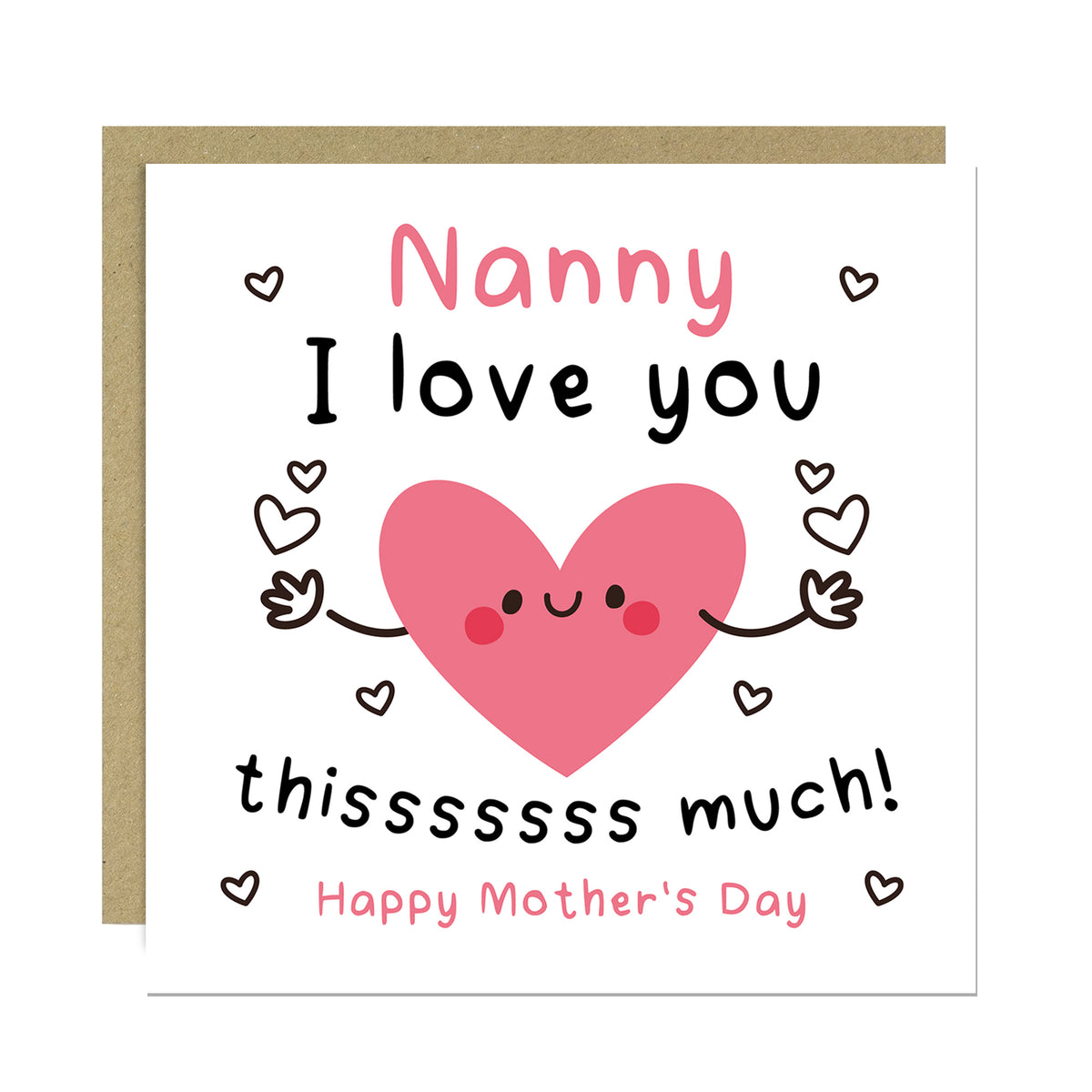 Mothers Day Card For Nanny With Envelope Card For Nanny