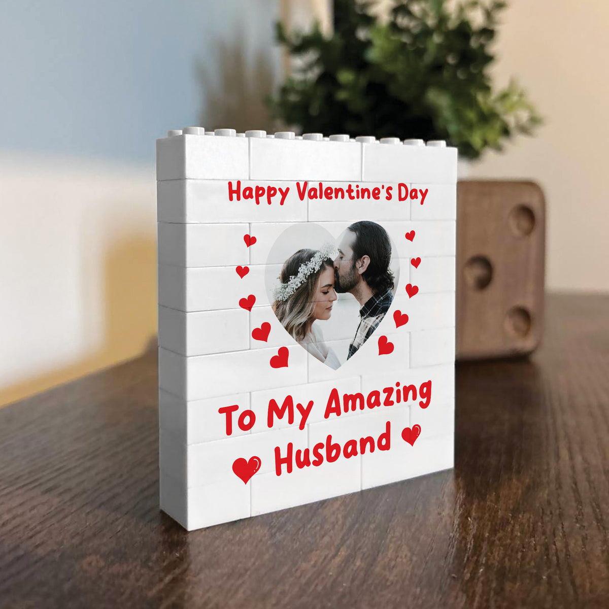 Personalised Valentines Day Gift For Husband Brick Photo Block