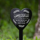 Muslim Islamic Memorial Plaque For Daughter Acrylic Heart Stake