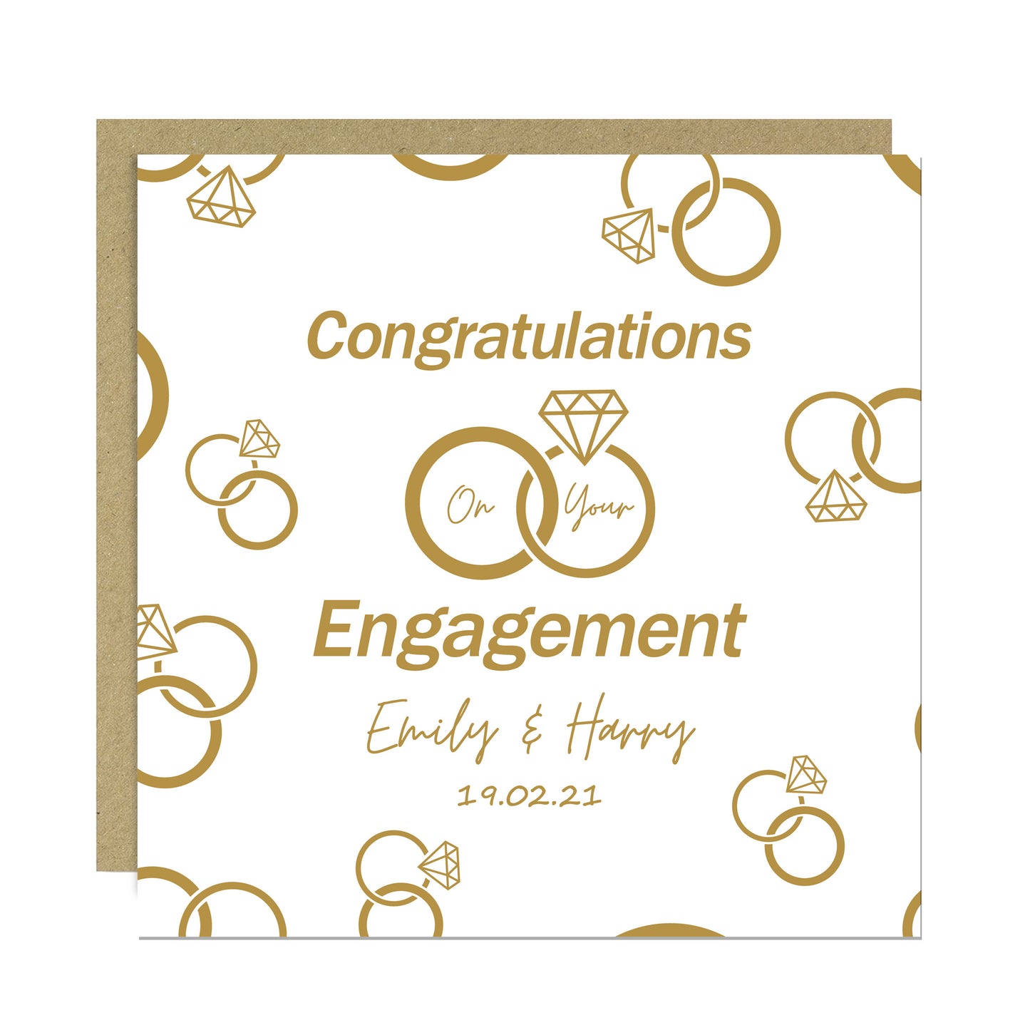 Congratulations On Your Engagement Card Personalised Card