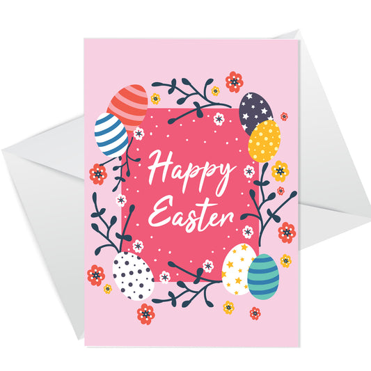 Happy Easter Greetings Card For Kids Children Students Teacher