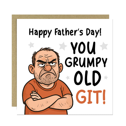 Funny Fathers Day Card For Dad Grumpy Old Git Novelty Cards