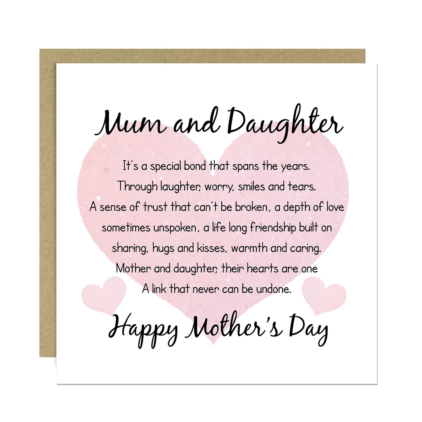 Mothers Day Card For Mum Mother Mum And Daughter Card Mum Poem
