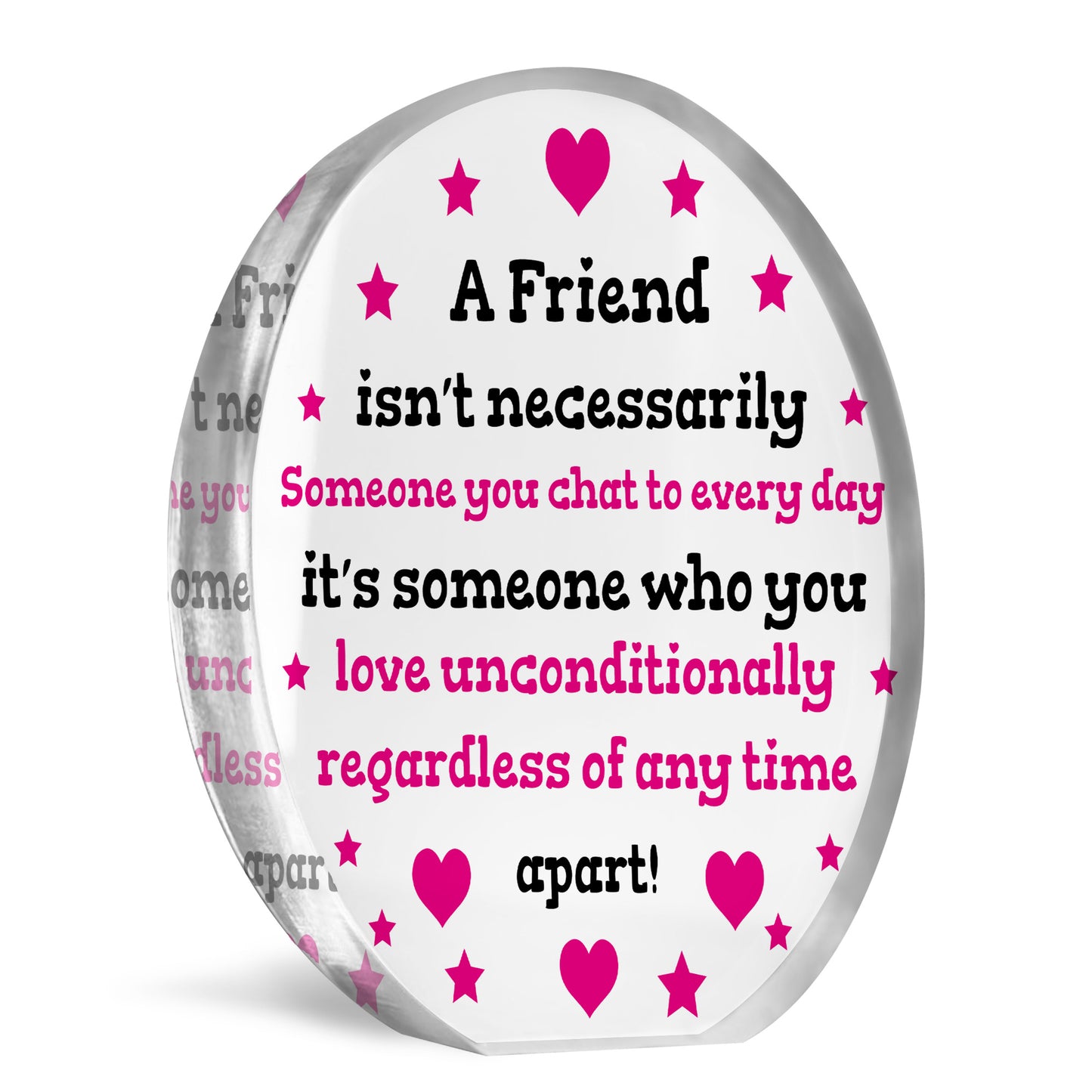 Friendship Gift For Long Distance Friend Acrylic Plaque Thankyou