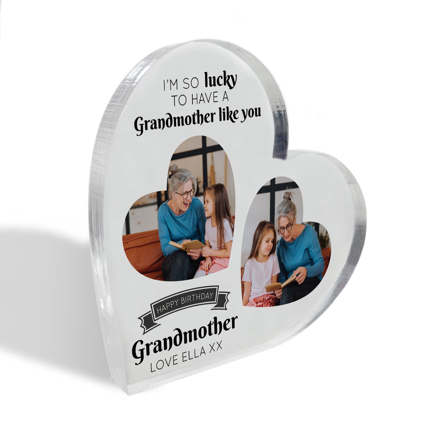 Grandma Gifts from Grandchildren, Acrylic Heart Plaque Grandma