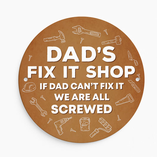 Funny Gift For Dad For Birthday Fathers Day DADS FIX IT SHOP