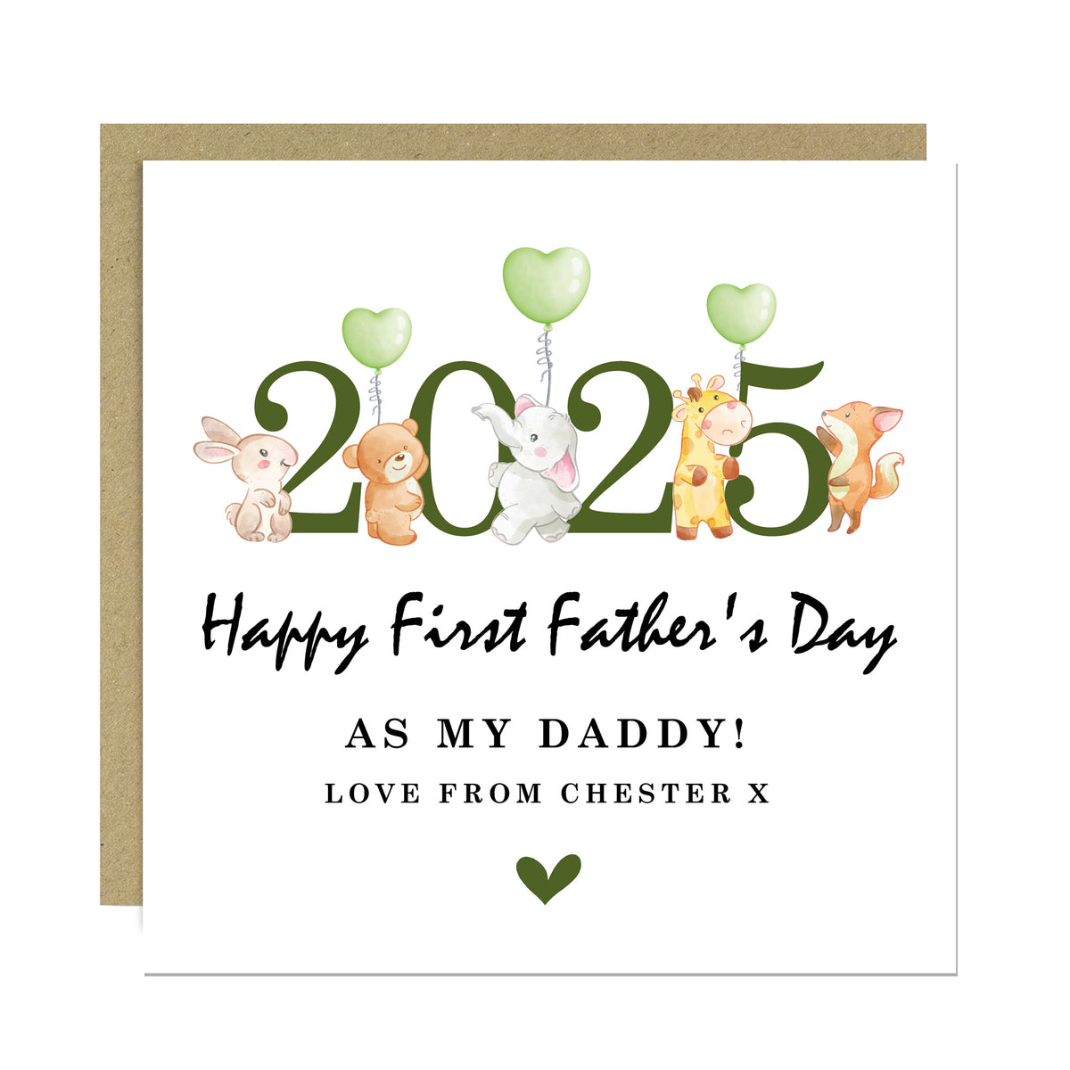 Personalised First Father's Day Card For New Dad Daddy 1st