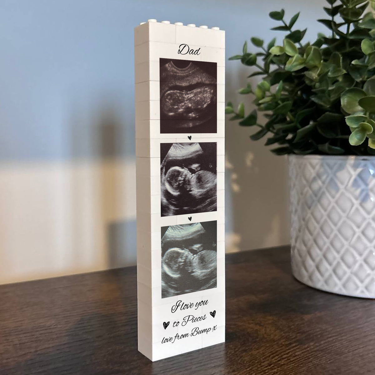 Personalised Dad Gift From Bump Brick Photo Block Puzzle Gift