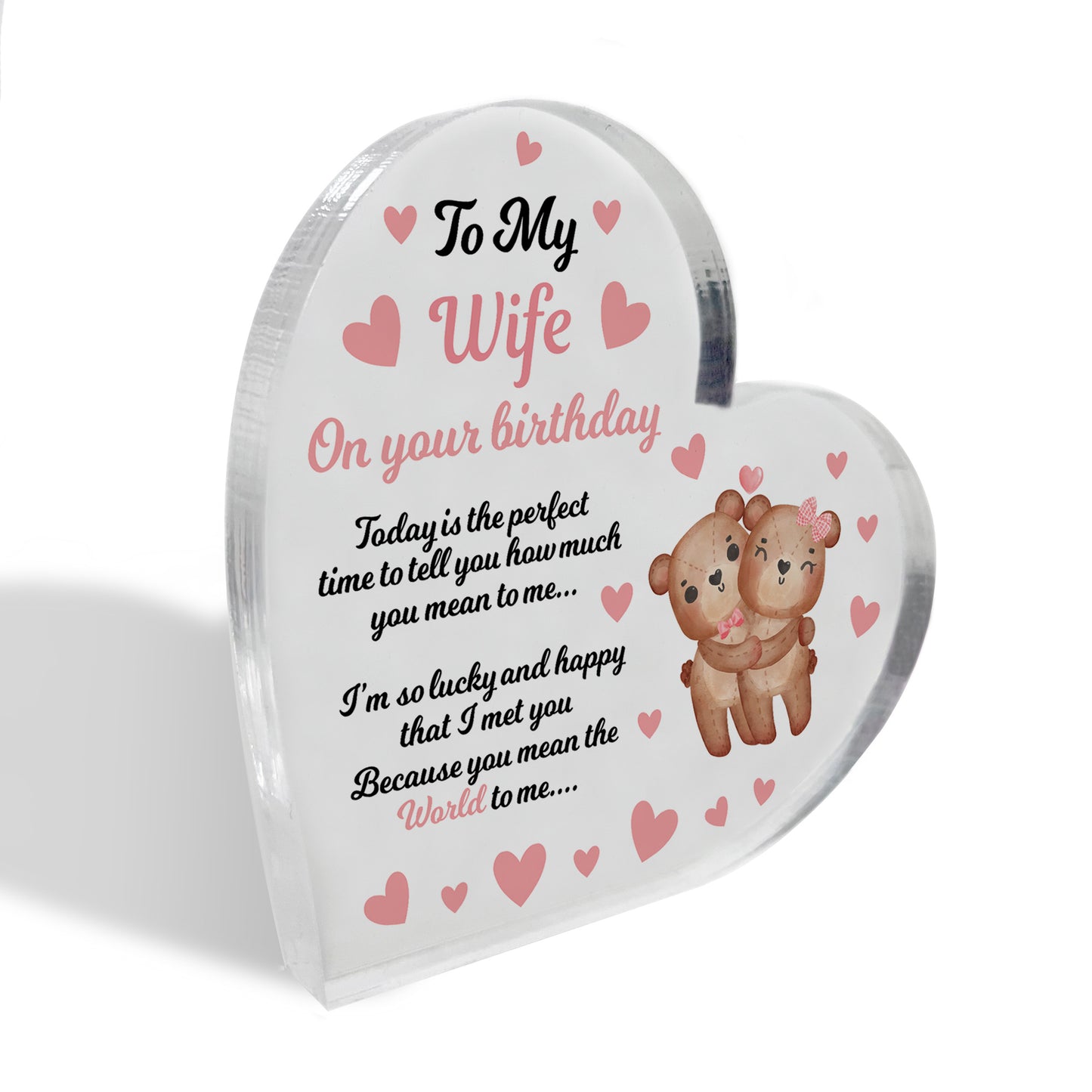 To My Wife On Your Birthday Acrylic Plaque Birthday Gift