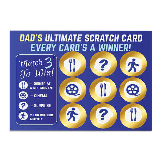 Dad Gift Novelty Scratch Card Gift For Birthday Fathers Day Dad
