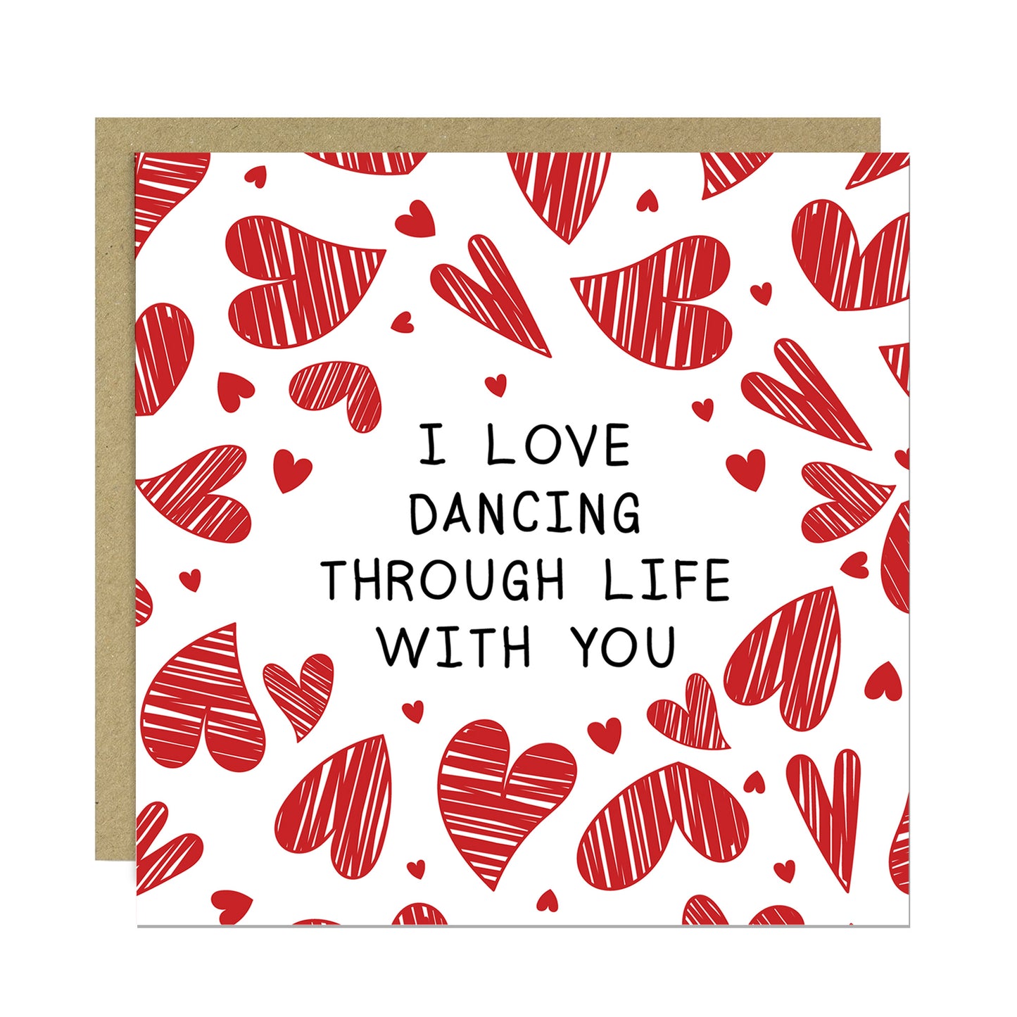 Valentines Day Card, I Love Dancing Through Life With You