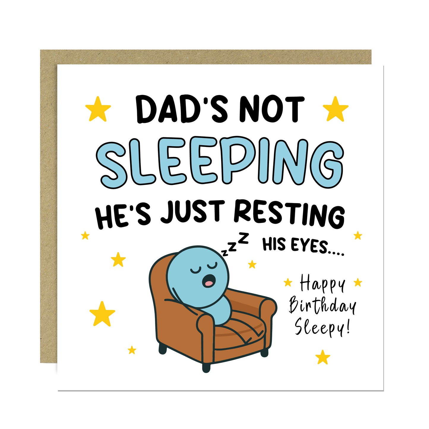 FUNNY Dad Card For Birthday Hes Just Resting His Eyes Humour