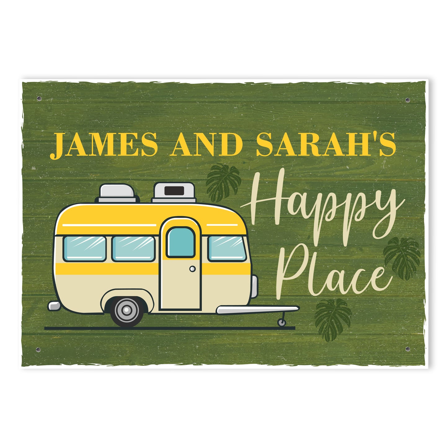Gift For Caravan Personalised Caravan Sign Happy Place Sign
