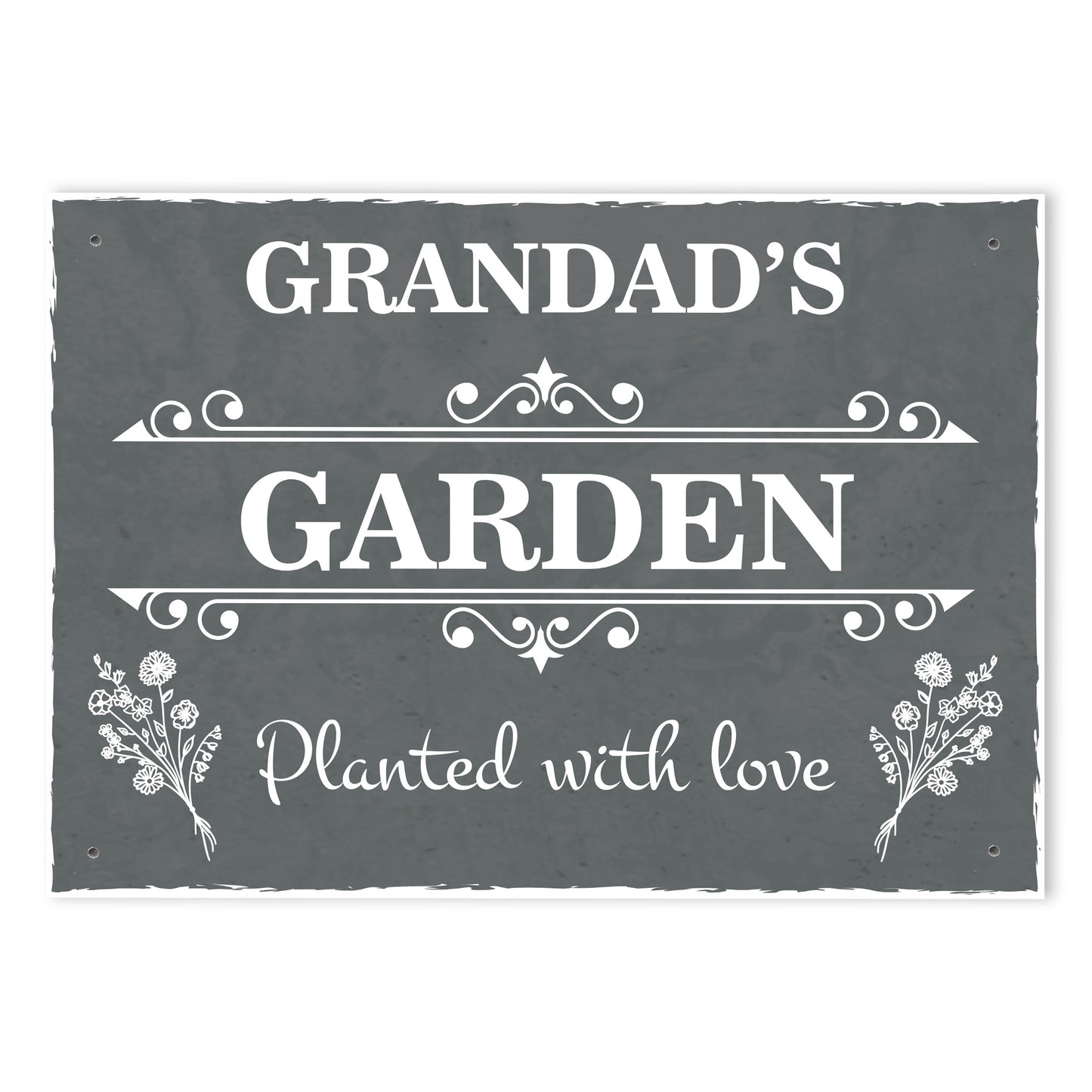 Personalised Grey GARDEN SIGN Hanging Wall Sign Shed Sign
