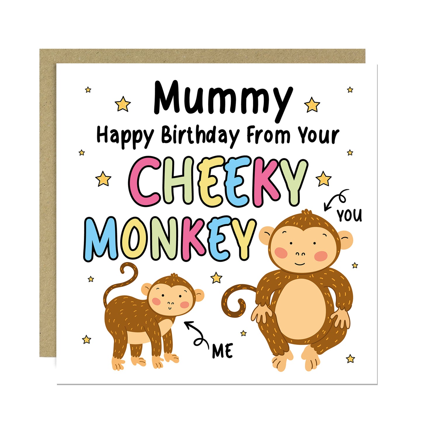 Birthday Card for Mummy From Your Cheeky Monkey Funny Birthday