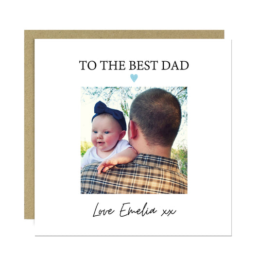 Personalised Fathers Day Card With Photo Best Dad Birthday Card