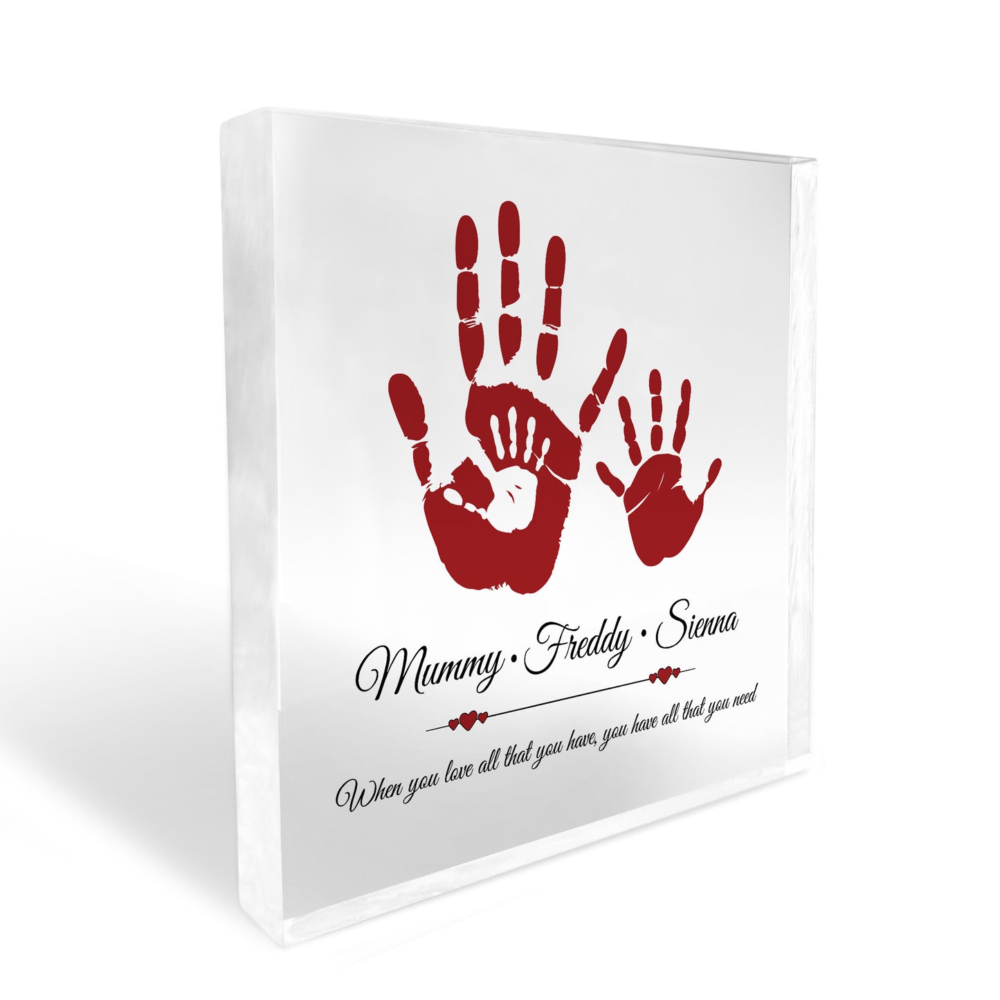 Personalised Gift For MUM On Mothers Day Birthday Handprint