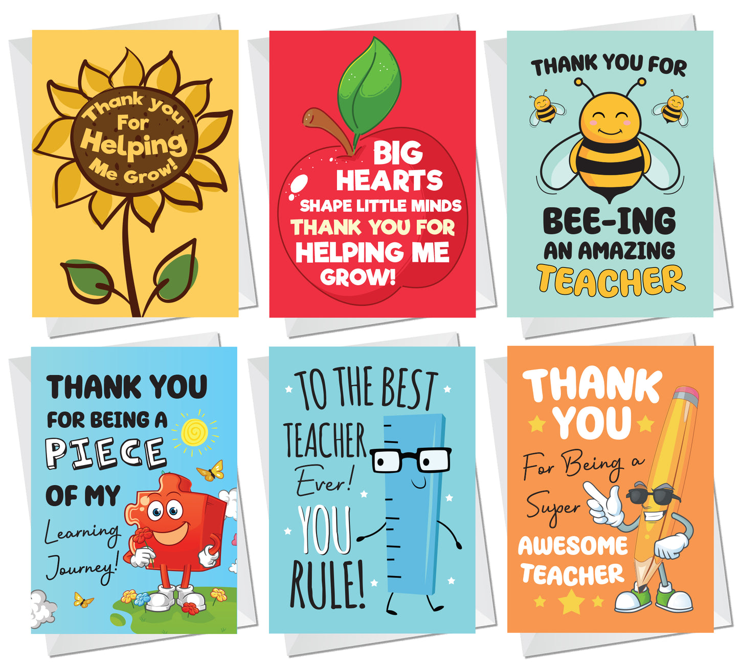 Card For Teacher End Of Year Teacher Card Multi Pack A6 Cards