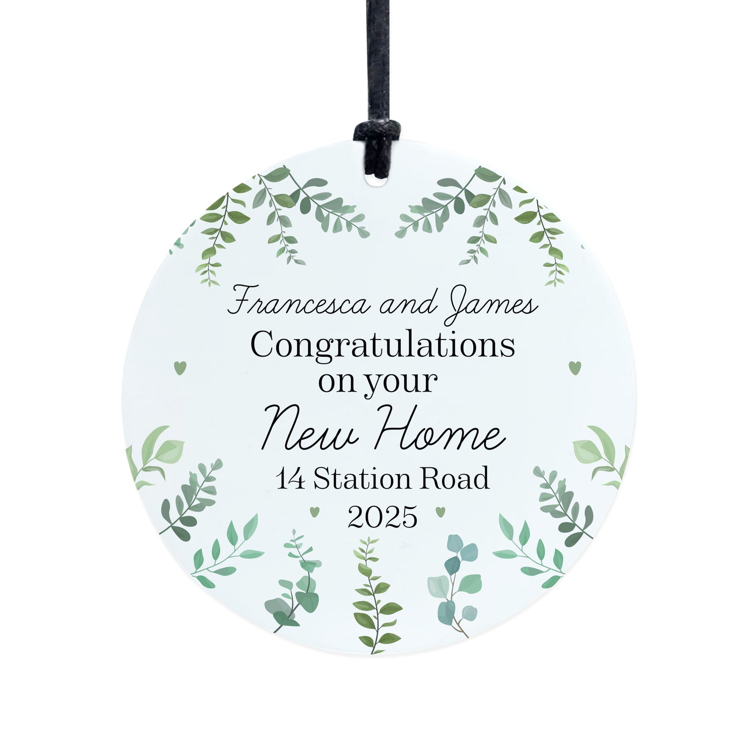 Congratulations New Home Gift Personalised Hanging Plaque