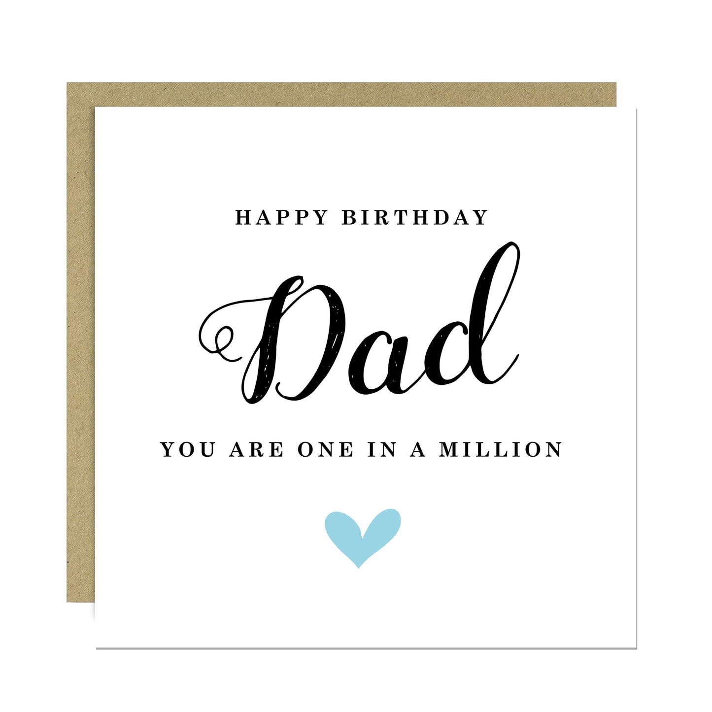 Happy Birthday Dad Card You Are One In A Million Card For Dad