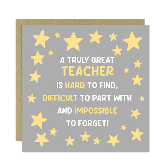 Great Teacher Thank You Cards Leaving School Nursery End of Term