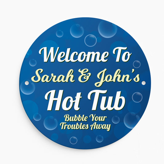 Personalised Welcome To Hot Tub Sign Wall Mounted Signs