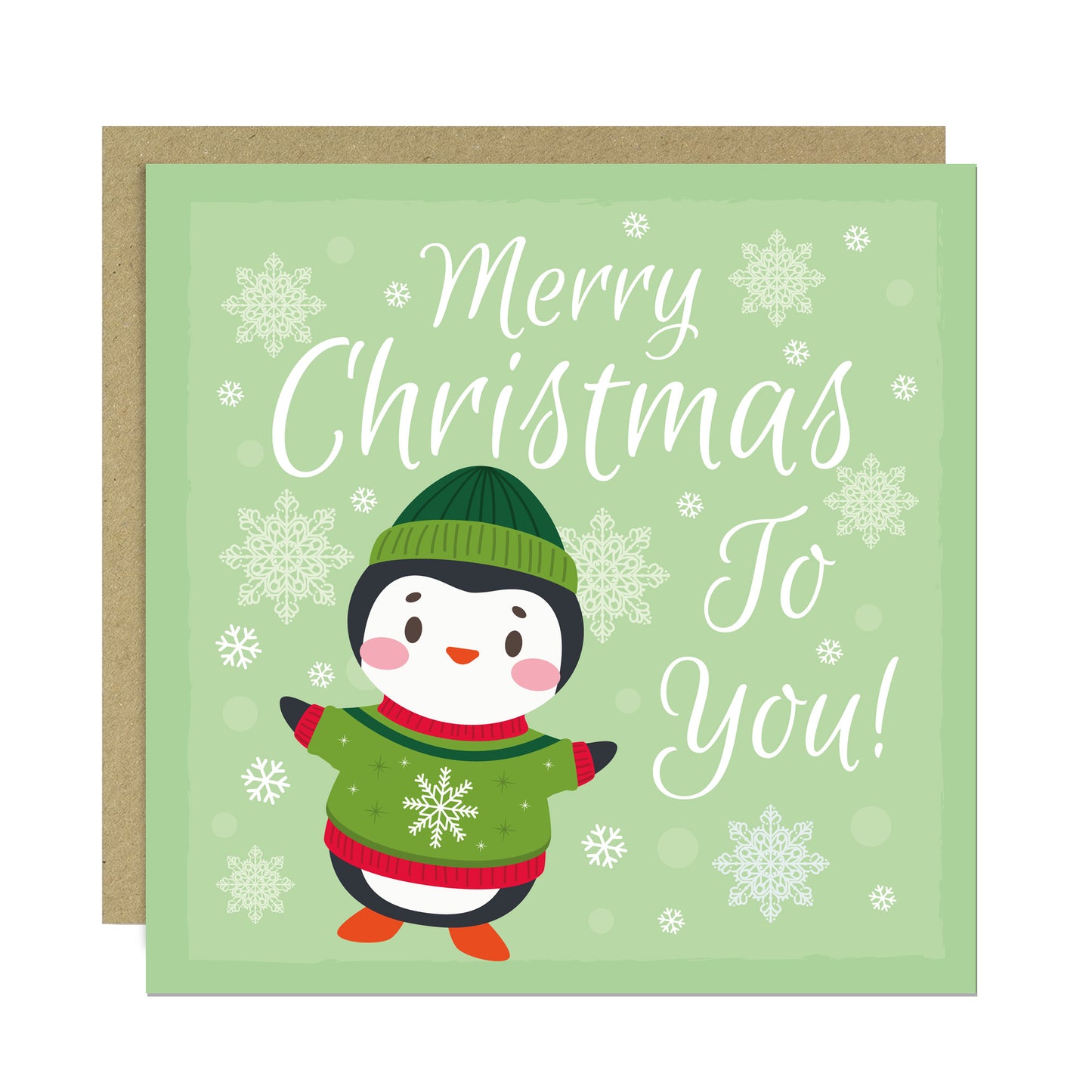 Christmas Card For Children Teacher Cute Penguin Design Xmas