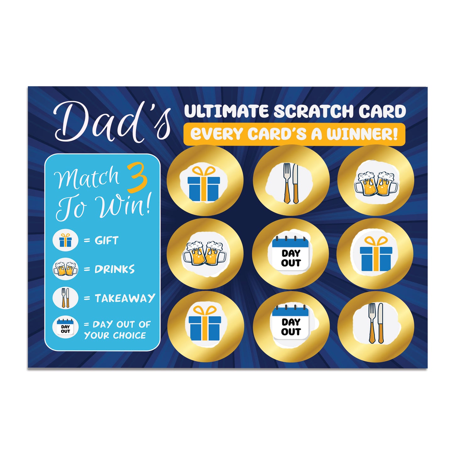 Novelty Scratch Card Gifts for Dad Birthday Fathers Day
