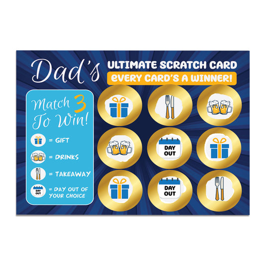 Novelty Scratch Card Gifts for Dad Birthday Fathers Day