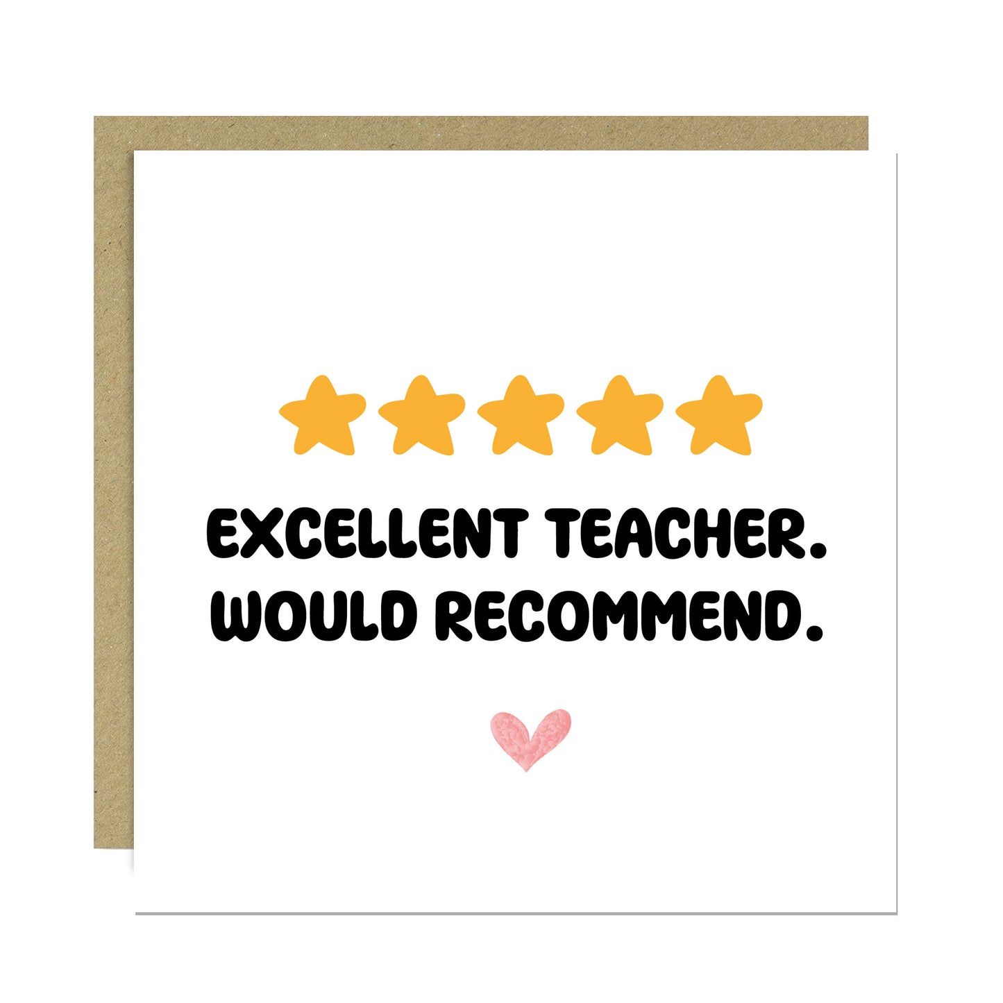 Funny Teacher Card 5 Star Review Thank You Cards For Teachers