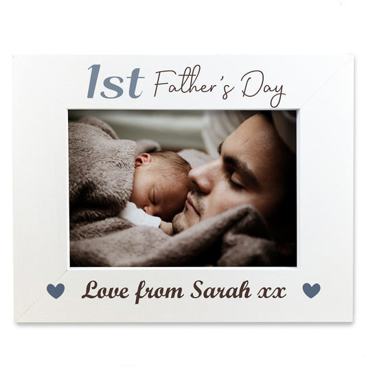 First Fathers Day Gift For Dad Daddy Personalised Photo Frame