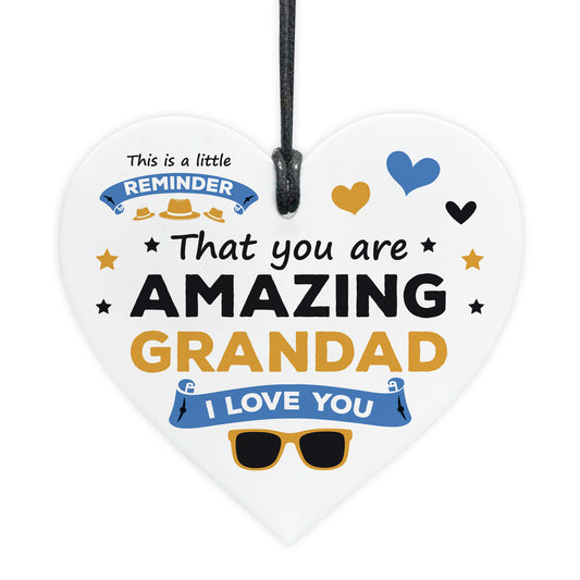 Gift For Grandad For Fathers Day Birthday Amazing Grandad Plaque